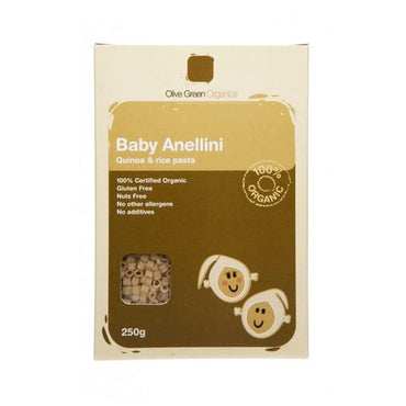 Olive Green Organics Pasta Baby Anellini Plain 250g